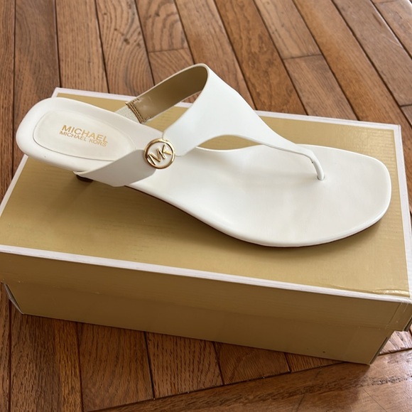 Michael Kors Lucinda Kitten-Heel Sandals - Picture 1 of 7